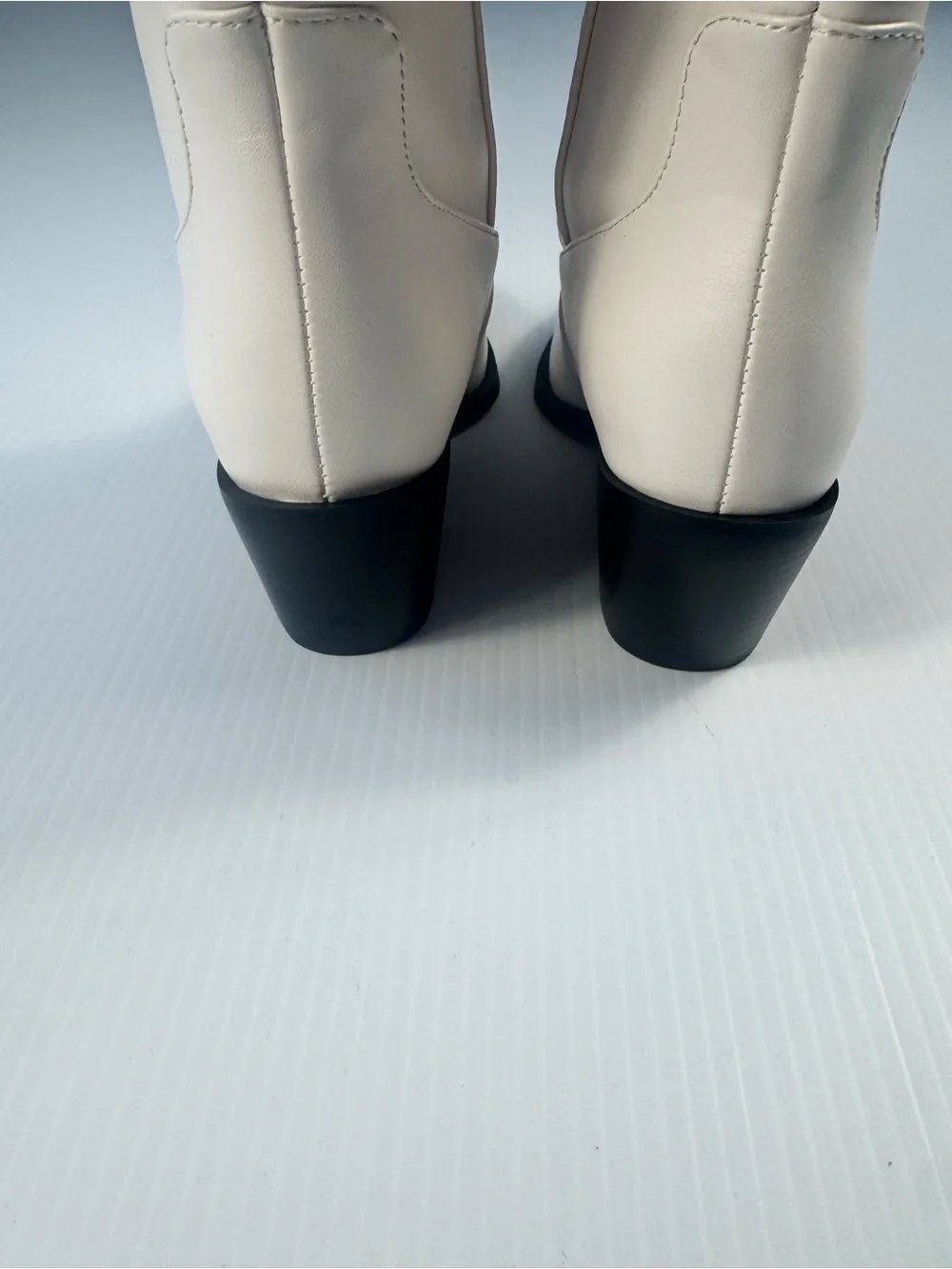 White Over-the-Knee Western Boots | Silver Toe Accent | Same Day Shipping